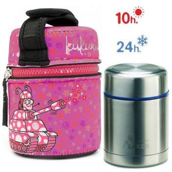 Boite repas isotherme inox Housse Coccinnelle 0 5L Boite repas isotherme inox