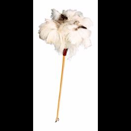 Plumeau autruche luxe cuir 80cm - Redecker