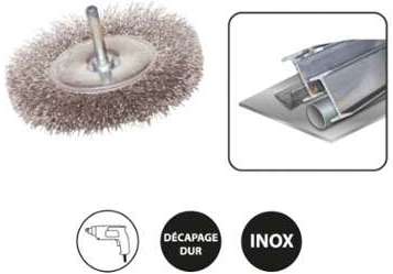 Brosse circulaire inox ondulé LEMAN
