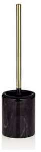 Brosse WC en Marbre Noir et Métal Doré Brosse WC en Marbre Noir et