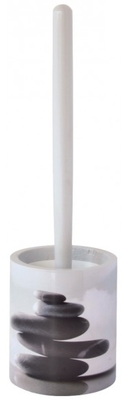 Porte-balai motifs galets - ambiance zen Blanc PLANETE Porte-balai motifs galets