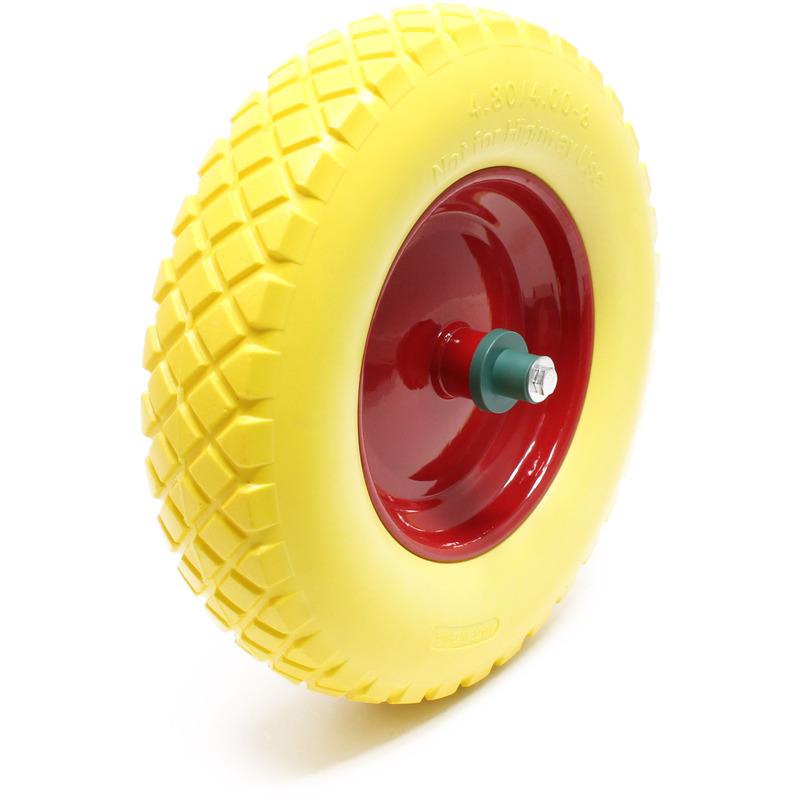 Roue de brouette 4.8/ 4.00-8 avec Axe jaune Increv