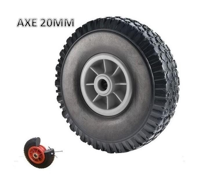 Roue Increvable 260mm pour diable chariot alésage