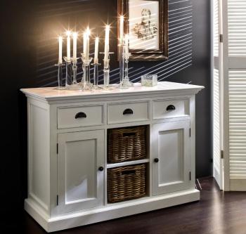 Buffet Commode Bois Blanc Collection LEIRFJORD 2 Portes Buffet Commode Bois Blanc