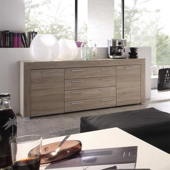 Buffet bahut contemporain couleur chêne clair LIMO Buffet bahut contemporain