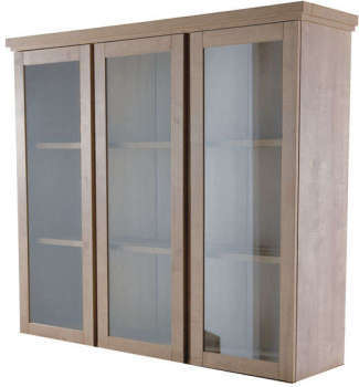 Vitrine 3 portes BREST coloris chêne Vitrine 3 portes BREST coloris