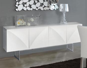 Buffet bas blanc laqué design BEKI