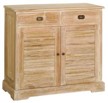 Buffet avec 2 portes en teck massif 100x45x90cm TE