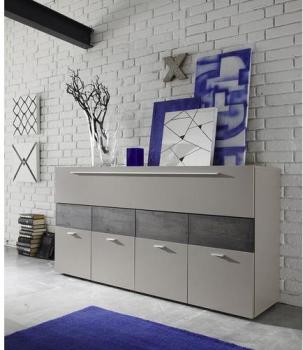 Buffet-bahut contemporain 5 portes JESSICA, laqué