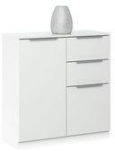 Buffet 2 portes 2 tiroirs L80 x H85 cm CHEST Blanc
