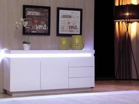 Buffet bas EMERSON II - LEDs - 2 portes 3 tiroirs - Buffet bas EMERSON II - LEDs