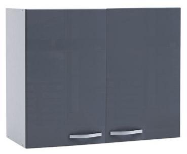 Meuble haut de cuisine 2 portes 100cm - coloris gris Meuble haut de cuisine 2 portes