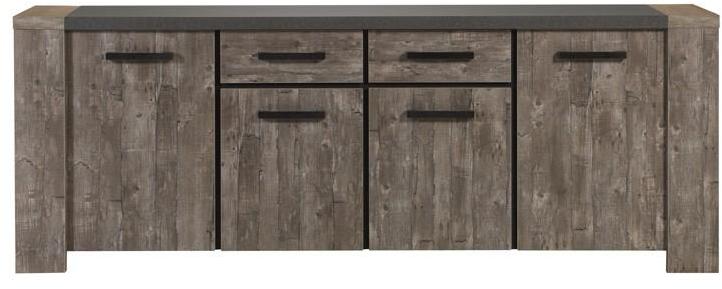 Buffet 3 portes 1 tiroir 190 cm - ROBINSON - L 190 Buffet 3 portes 1 tiroir 190