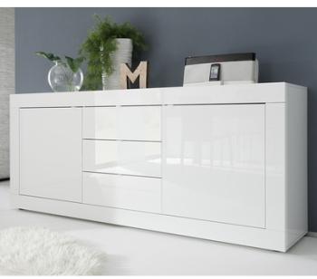Buffet-bahut design laqué blanc brillant FOCUS, 2