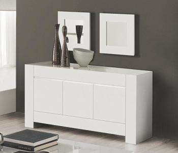 Buffet bahut design 3 portes laqué blanc TOTTI