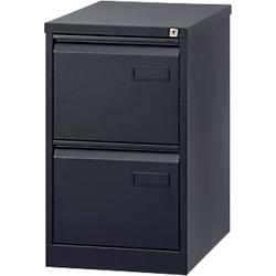 Classeur à 2 tiroirs monobloc - coloris noir - L 41 Classeur à 2 tiroirs monobloc