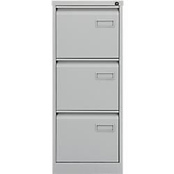 Classeur à 3 tiroirs monobloc - coloris gris - L 41 Classeur à 3 tiroirs monobloc