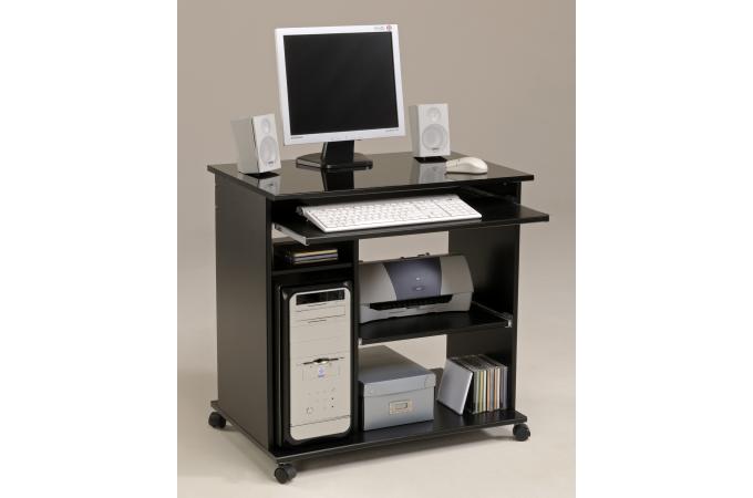 Bureau DOrdinateur Pop Noir Brillant Declikdeco