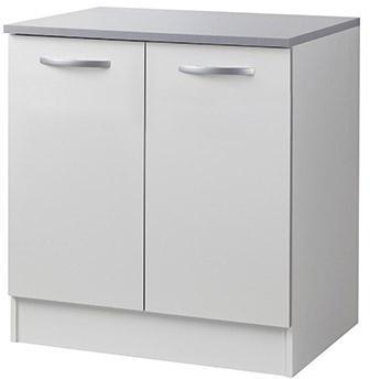 Meuble sous évier L80xH86xP60cm - blanc