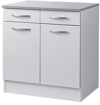 Meuble bas L80xH86xP60cm - blanc Meuble bas L80xH86xP60cm -