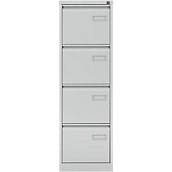 Classeur à 4 tiroirs monobloc - coloris gris - L 41 Classeur à 4 tiroirs monobloc
