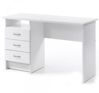 Function Bureau blanc avec 3 tiroirs