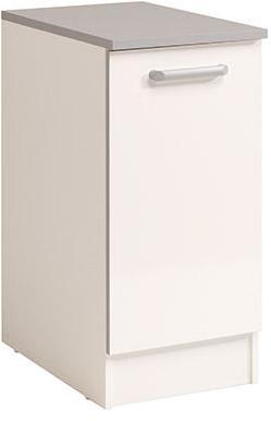 Meuble bas 1 porte L40xH86xP60cm - blanc brillant