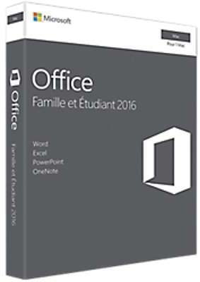Microsoft Office Famille et Etudiant 2016 pour Mac