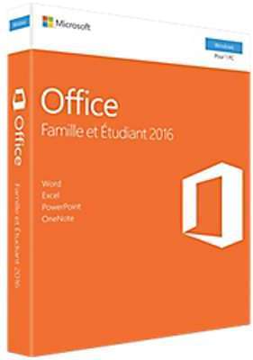 Logiciel Microsoft Office Famille et Etudiant 2016
