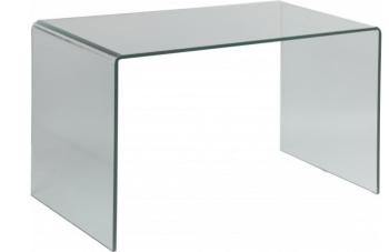 Bureau design en verre trempé courbé Bureau design en verre trempé