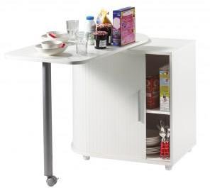 Table Pivotante et Meuble de Rangement de Cuisine