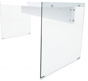 Bureau blanc et verre WESTERN