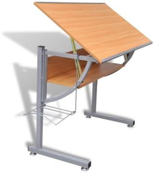 VidaXL Table à dessin avec plateau inclinable et h