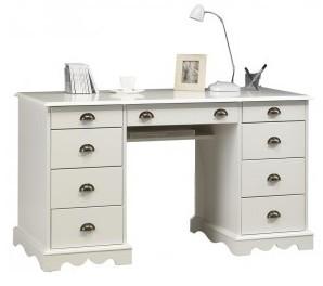 Bureau Ministre Blanc de Style Anglais