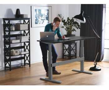 Table à hauteur réglable par électronique noir gris Table à hauteur réglable par