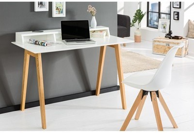 Bureau 120 cm de design scandinavie coloris blanc