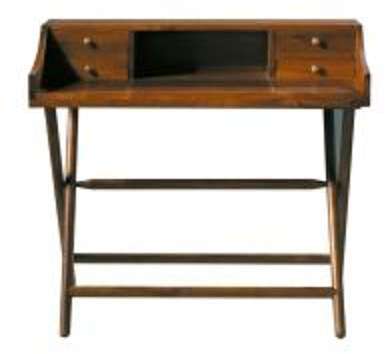 Bureau en teck massif teinté L 102 cm Explorateur Bureau en teck massif teinté