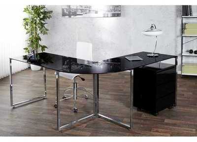 Bureau dangle 180 cm design en verre trempé avec