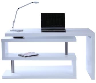 Bureau design blanc laqué amovible MAX Bureau design blanc laqué