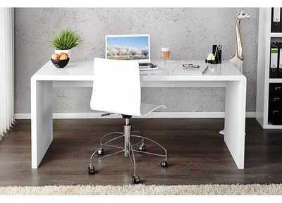 Bureau professionnel design 120 cm coloris blanc b