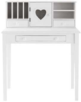 Bureau secrétaire blanc Valentine Bureau secrétaire blanc Valentine