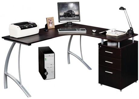 Bureau multimedia avec rangements ANTINOE - Réversible Bureau multimedia avec rangements
