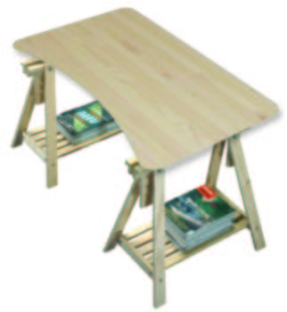 Bureau tréteaux inclinable avec plateau bois Bureau tréteaux inclinable