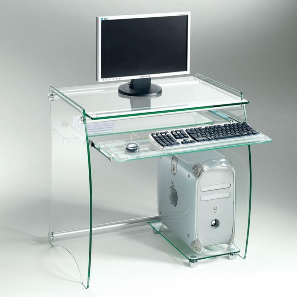 Bureau en verre transparent ZANI