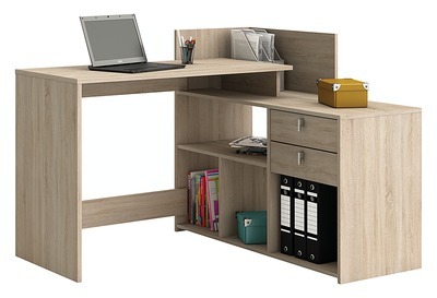 Bureau dangle Qisto - Imitation chêne de Sonoma