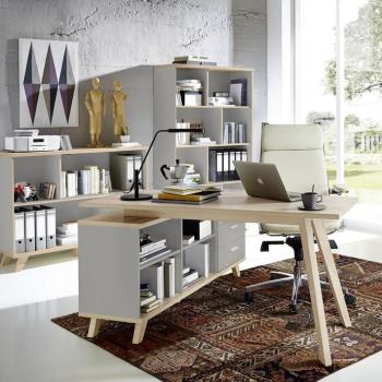 Bureau d angle scandinave gris Elsborg Bureau d angle scandinave