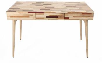 Bureau 3 Tiroirs en Bois Marqueterie L 120 cm ARUTAN Bureau 3 Tiroirs en Bois Marqueterie