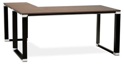 Bureau d angle design XLINE en bois finition Noyer Bureau d angle design XLINE