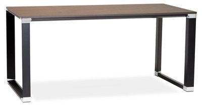 Bureau droit design XLINE en bois finition Noyer et Bureau droit design XLINE