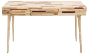 Console Bureau 3 Tiroirs en Bois Marqueterie 120 cm Console Bureau 3 Tiroirs en